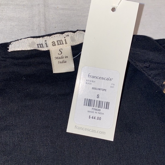 Francesca’s Miami Embroidered Back Baby Doll Boho Blouse - Picture 13 of 15